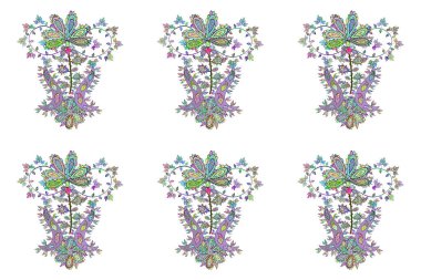 Güzel kumaş deseni çiz. Raster. Tarafsız, yeşil ve beyaz karalamalar.