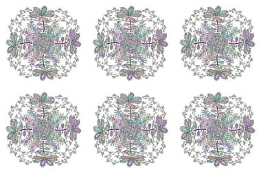 Çizim kalıbı. Düz elementler. Tasarım. Raster. Yumuşak kumaş deseni. Karalamalar mavi, nötr ve beyaz renklere.