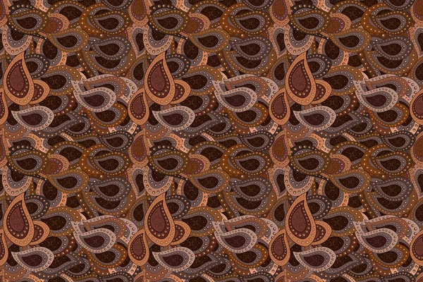 Raster Henna Stil Border Indian Paisley Patten Nahtloser Ornamentdruck Kann — Stockfoto
