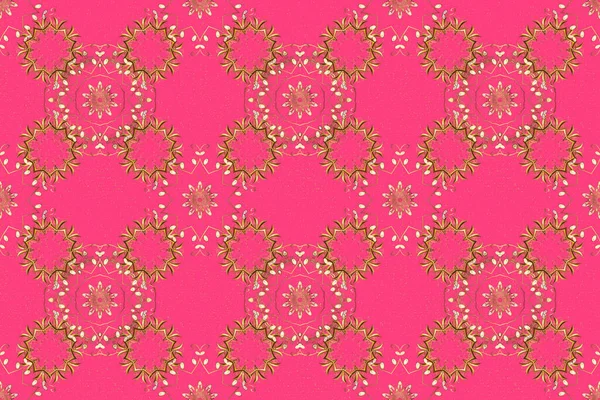 Pattern Beige Brown Pink Colors Raster Tender Fabric Pattern Seamless — Stock Photo, Image