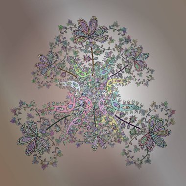 Tasarım ambalajı ve hediye kağıdı, tebrik kartları, afiş ve poster tasarımı. Gri, nötr ve bej renkli. Vektör çizimi. Kusursuz desen soyut şirin arkaplan. Karalama deseni.