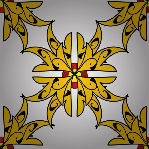 Симпатичный Тканевый Узор Склад Отличный Фон Черный Желтый Белый Цвета — стоковый вектор