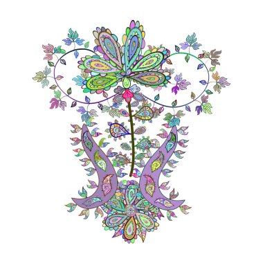 Güzel kumaş deseni çiz. Tarafsız, yeşil ve beyaz karalamalar. Vektör.