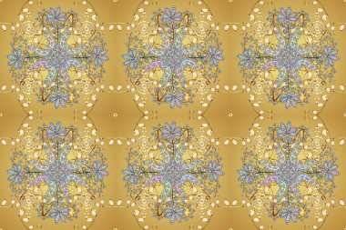 Anti-stres için soyut örnek sayfası. Raster illüstrasyonu. Kartlar, davetiyeler, tarih kartları ve daha fazlası için kullanılabilir. Sarı, nötr ve bej renklerde.