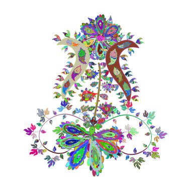 Güzel geçmiş. - Stok. Vektör çizimi. Şirin kumaş deseni. Soyut karalama kalıpları. Yeşil, mavi ve beyaz renkler.