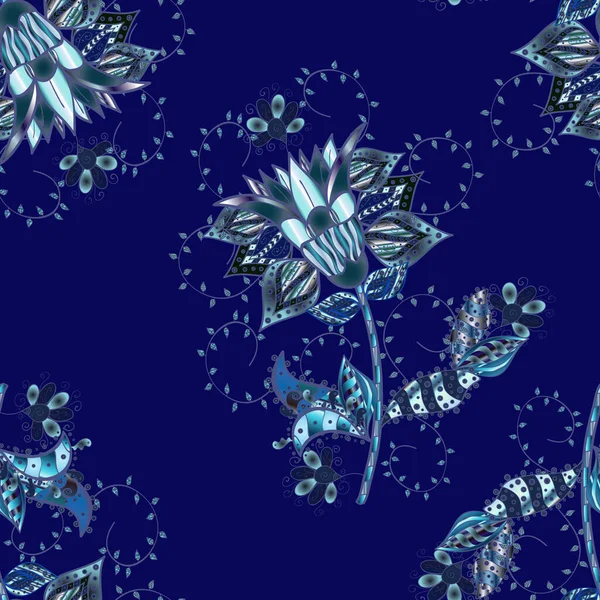 Vector Lager Aquarell Handgezeichnet Nahtloses Hintergrundmuster Blüten Des Tales Neutralen — Stockvektor