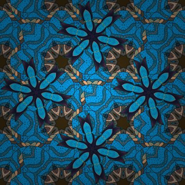 Çiçekler gri, siyah ve maviye. Suluboya, elle çizilmiş. Vektör hisseleri. Kusursuz arkaplan deseni.