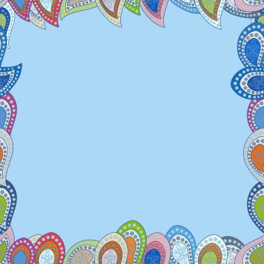 Sınır tasarımı, karalama sanatının bir örneğidir. Dekoratif vintage çerçeveler ve sınırlar. Karalama kalıbı tarzı. Vektör. Kusursuz desen.