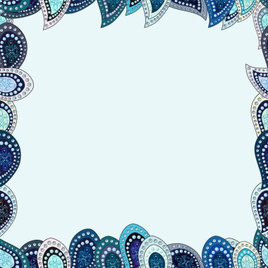 Vektör çizimi. El çizimi vektör sınır çerçevesi karalamaları.