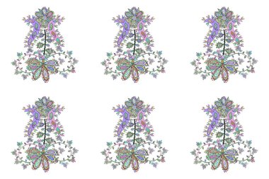 Şablon çizimi şirin arkaplan. Tarafsız, beyaz ve yeşil renklerde karalamalar. Kağıt raster sarmak için güzel bir desen..