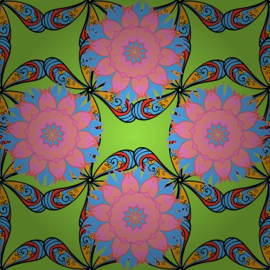 Kusursuz Vintage Çiçek Deseni. Vektör Kalça dokusu deseni.