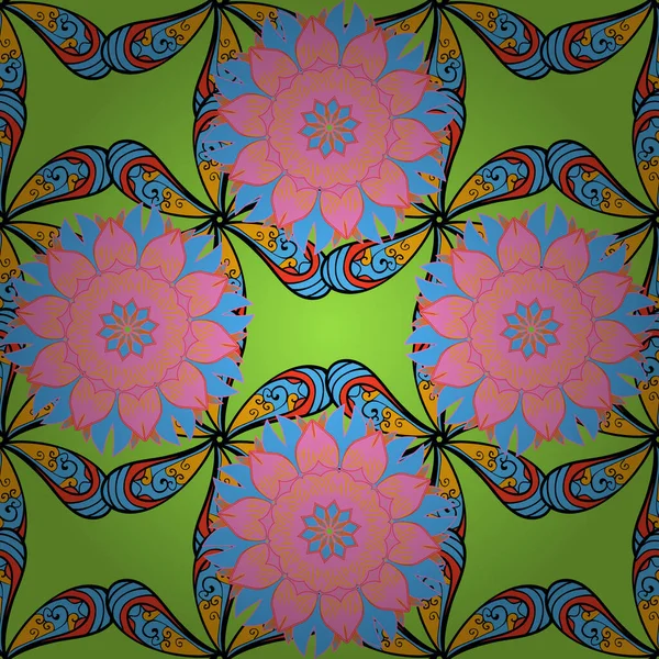 Kusursuz Vintage Çiçek Deseni. Vektör Kalça dokusu deseni.