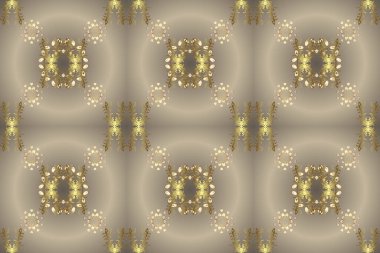 Kusursuz klasik raster grisi, bej ve altın desenli. Geleneksel oryantasyon süsü. Klasik vintage arkaplan.