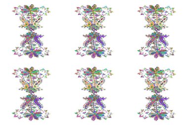 Renkli yeşil, beyaz ve mavi elementler. Raster illüstrasyonu. Tasarım. Düz karalamalar. Güzel kumaş deseni. Kusursuz Yazdırma.