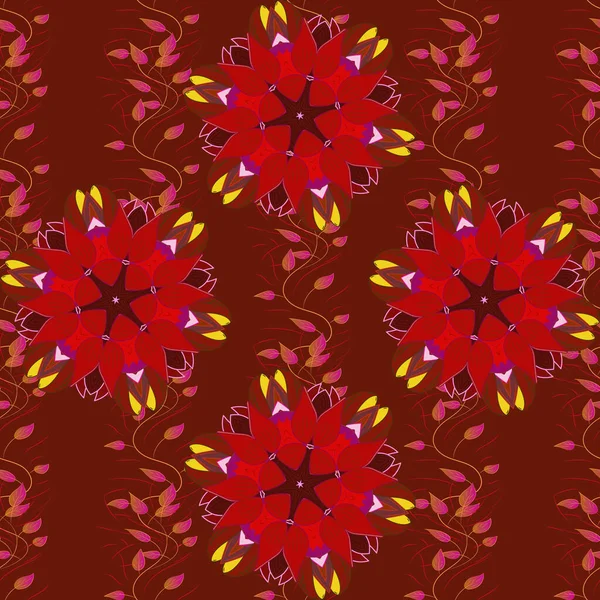 Tribal Art Boho Print Vintage Flower Background Background Texture Sketch — Stock Vector