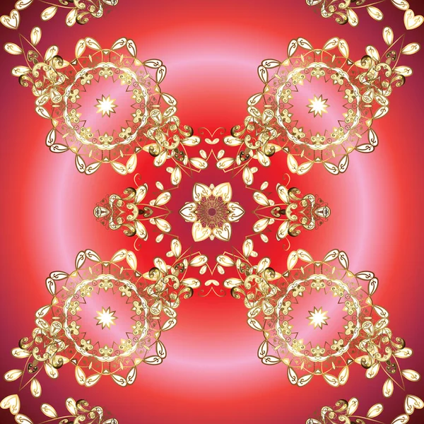 Modèle Vectoriel Doré Boucles Texturées Sans Couture Style Oriental Arabesques — Image vectorielle