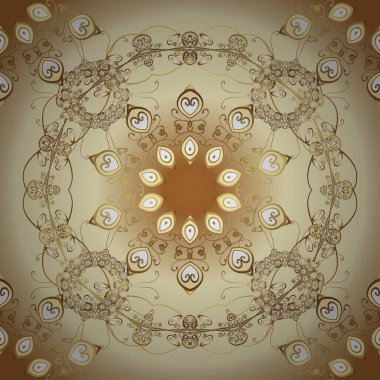 Örnek altın elementler. Altın şablon. Klasik çiçek dokusu. Kart, eskiz, ambalaj ve tekstil için klasik tasarım. Vektör. Kraliyet retro arkaplanı.