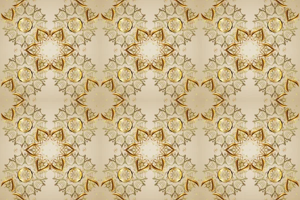Traditional Orient Ornament Seamless Classic Raster Golden Pattern Classic Vintage — Stock Photo, Image