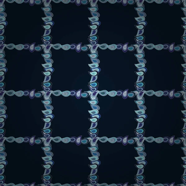 Elementvorlage Nahtlos Bild Violetten Neutralen Und Blauen Farben Vektorillustration Rahmenkritzelei — Stockvektor