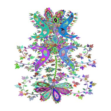 Karalamalar mavi, yeşil ve beyaz renklerde. Kusursuz bir özgeçmiş. Kağıt Vektörü illüstrasyonu için soyut desen.