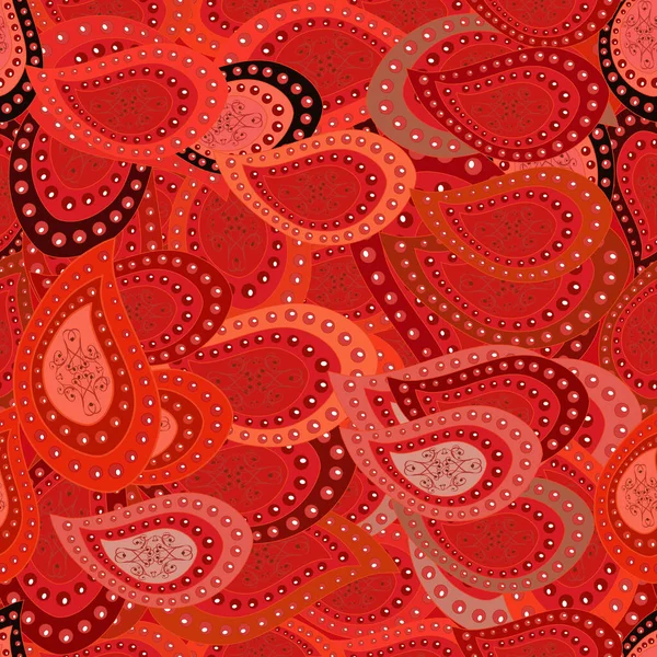 Kırmızı, pembe ve turuncu renklerdeki karalamalar. İllüzyon. Kusursuz desen. Güzel kumaş arka plan. Vektör dokusu.