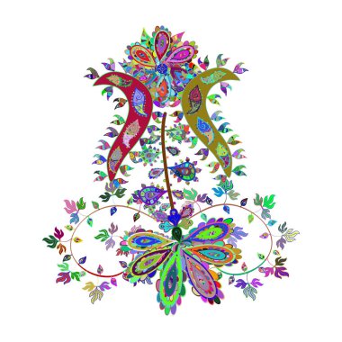 Varicoloblue, yeşil ve beyaz vektör çizimi. Tasarım ambalajı ve hediye kağıdı, tebrik kartları, afiş ve poster tasarımı.