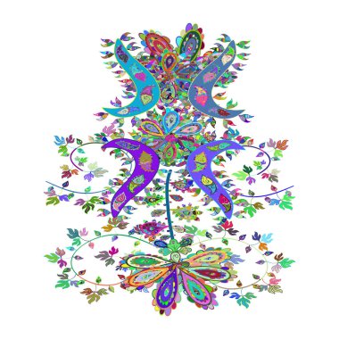 Soyut motif arkaplanı. Vektör çizimi. Ultraviyole kumaş deseni.