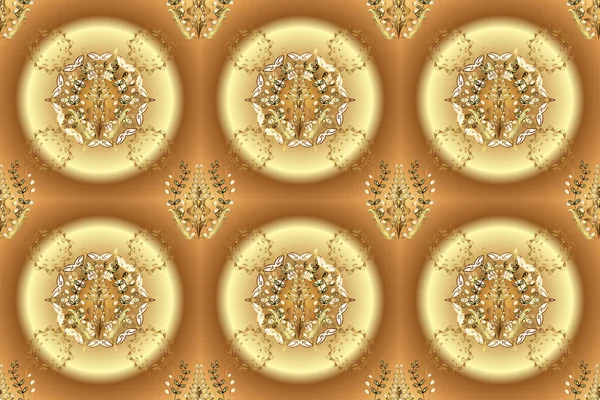 Traditional Orient Ornament Classic Vintage Background Golden Pattern Brown Beige — Stock Photo, Image