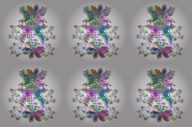 Kağıt raster sarmak için güzel bir desen. Beyaz, mavi ve yeşili renklerle karalıyor. Kusursuz Desenli Skeç şirin arkaplan.