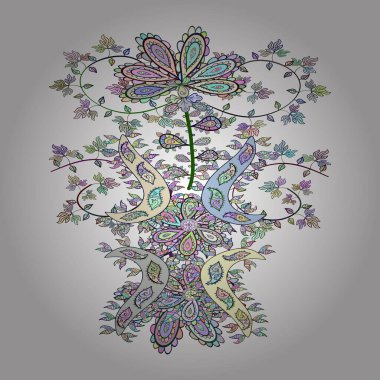 Kusursuz şirin kumaş deseni. Tarafsız, beyaz ve gri renkler. - Stok. Vektör tasarımı. Sabıka fotoğraflarında, bebek kıyafetlerinde, çizimlerde, paket kutularında falan kullanılabilir. Soyut karalama deseni.