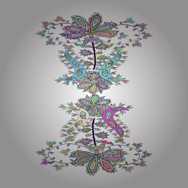 Tarafsız, mavi ve beyaz renklerde. Yumuşak kumaş deseni. Özet Retro Arkaplan Tasarımı. Vektör. Desen.