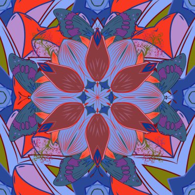 Nazik romantik baskı. Tatil havası. Bahar mevsimi. Vektörsüz şirin çiçek deseni.