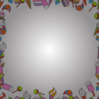 Vektör çizimi. Kusursuz. Çizgi roman karalama çerçevesi beyaz, siyah ve pembe kenarlıklardan oluşur.