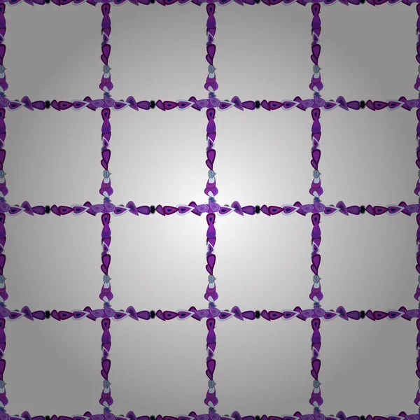 Nahtloses Muster Sanft Frühling Violetten Violetten Und Weißen Farben Aquarellmalerei — Stockvektor