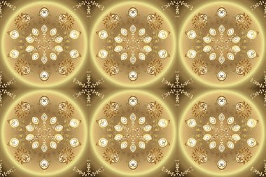 Tarafsız, kahverengi ve bej renklerde altın elementler. Geleneksel klasik raster altın pürüzsüz desen. Barok tarzında kusursuz bir doğulu süsü..