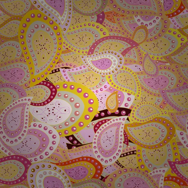 Etnische Mandala Handdoek Vector Henna Stijl Naadloze Ornament Print Grens — Stockvector