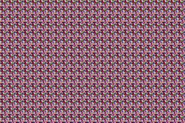 Raster illüstrasyonu. Pembe, beyaz ve siyah renklerde. Kartlar, davetiyeler, tarih kartları ve daha fazlası için kullanılabilir. Kusursuz dekoratif arka plan. Çizimler.