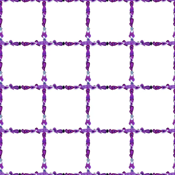 桃红色 白色和紫色在颜色上 柔软的面料图案 无缝图案印刷 平淡的元素 — 图库矢量图片