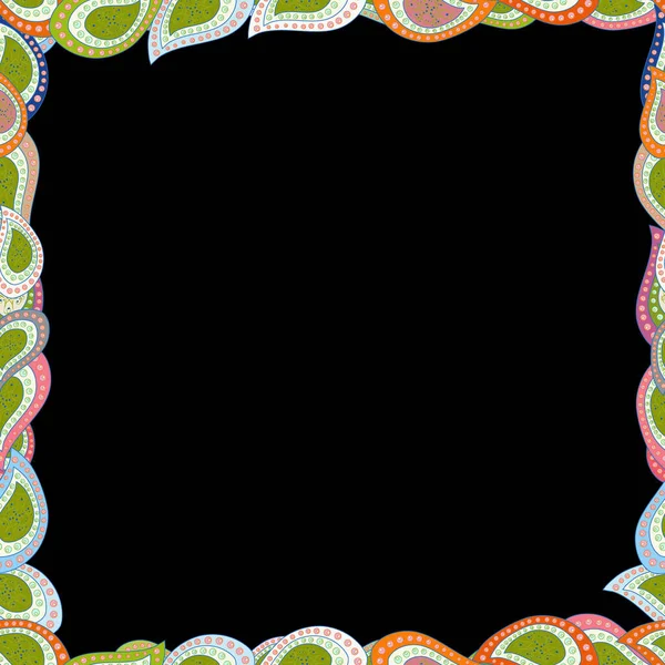 Візерунок Мудреців Чорний Зелений Нейтральний Кольорах Векторні Ілюстрації Безшовний Візерунок — стоковий вектор