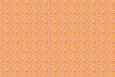 El çizimi kekler. Kremalı kek. Raster kek illüstrasyonu. Raster illüstrasyonu. Bej, sarı ve pembe renkli şirin doğum günü deseni.