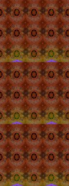 Çiçek desenli çizim. Kahverengi renkli çiçekler. Renkli Bahar Teması eskiz kalıbı. Asya tekstil tarzında. Raster illüstrasyonu. Düz Çiçek Elementleri Tasarımı.