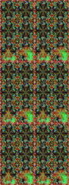 Klasik çiçek dokusu. Raster illüstrasyonu. Altın şablon. Kart, duvar kağıdı, ambalaj ve tekstil için klasik tasarım. Kusursuz desenli altın elementler. Kahverengi ve yeşil renkli Royal retro.