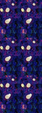 Çiçek. Raster illüstrasyonu. Taslak dekoratif arka plan, çiçek mandala. Mavi ve siyah renklerde.