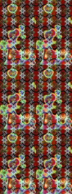 Karalama çiçekleri çizim kalıbı. Raster deseni. Sanat esinlenir ve gri renkli çiçekler ve arkasında iz bırakır. Kahverengi ve gri el çizimi desen.