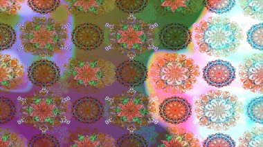 Kahverengi ve nötr renklerde çiçekler. Düz Çiçek Elementleri Tasarımı. Renkli Bahar Teması eskiz kalıbı. Çiçekle çizim deseni.