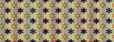 Renkli Bahar Teması eskiz kalıbı. Raster. Düz Çiçek Elementleri Tasarımı.