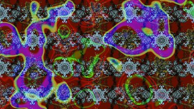 Güzel, parlak, pürüzsüz kumaş, tuval. Raster illüstrasyonu. Çiçek çelengi. Eski moda arka plan. Kıvırcık, parlak örgü. Desen, çizim, çiçek sınırı..