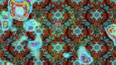 Soyut çiçek çizim kalıbı arka planı. Mavi ve kahverengi renklerde. Raster illüstrasyonu. Küçük çiçekteki sevimli çiçek deseni. Raster deseni.