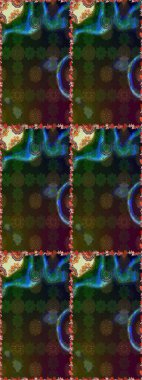 Çiçeksiz desenli arka plan, darbeler, sıçramalar, yaz çiçekleri. Raster illüstrasyonu. Kahverengi ve gri renkte çiçekler.