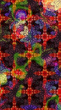 Yumuşak, bahar çiçekli arka plan. Çiçekli karalama şeklinde Raster çiçek deseni. Siyah ve kahverengi renkte çiçekler.